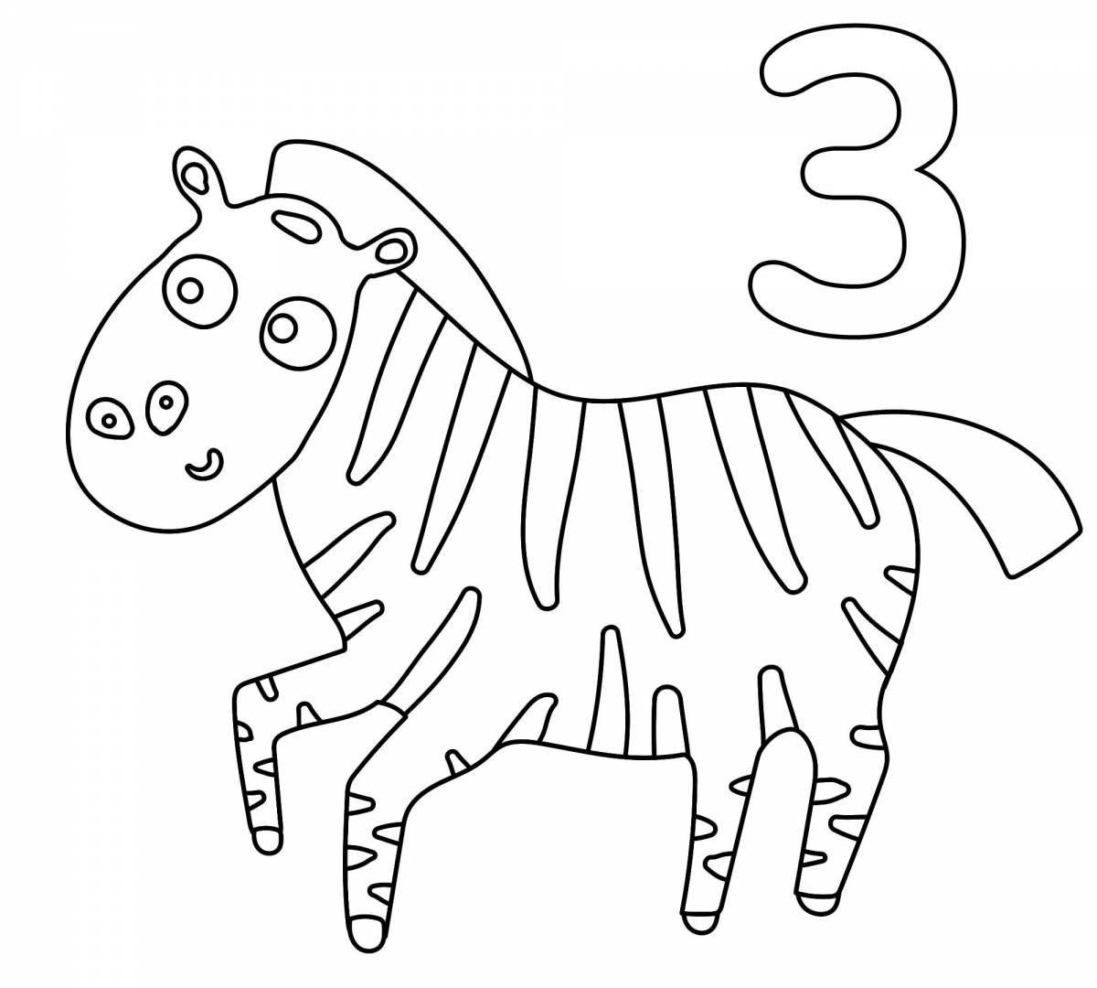 Photo Colorful letter z coloring book for preschoolers