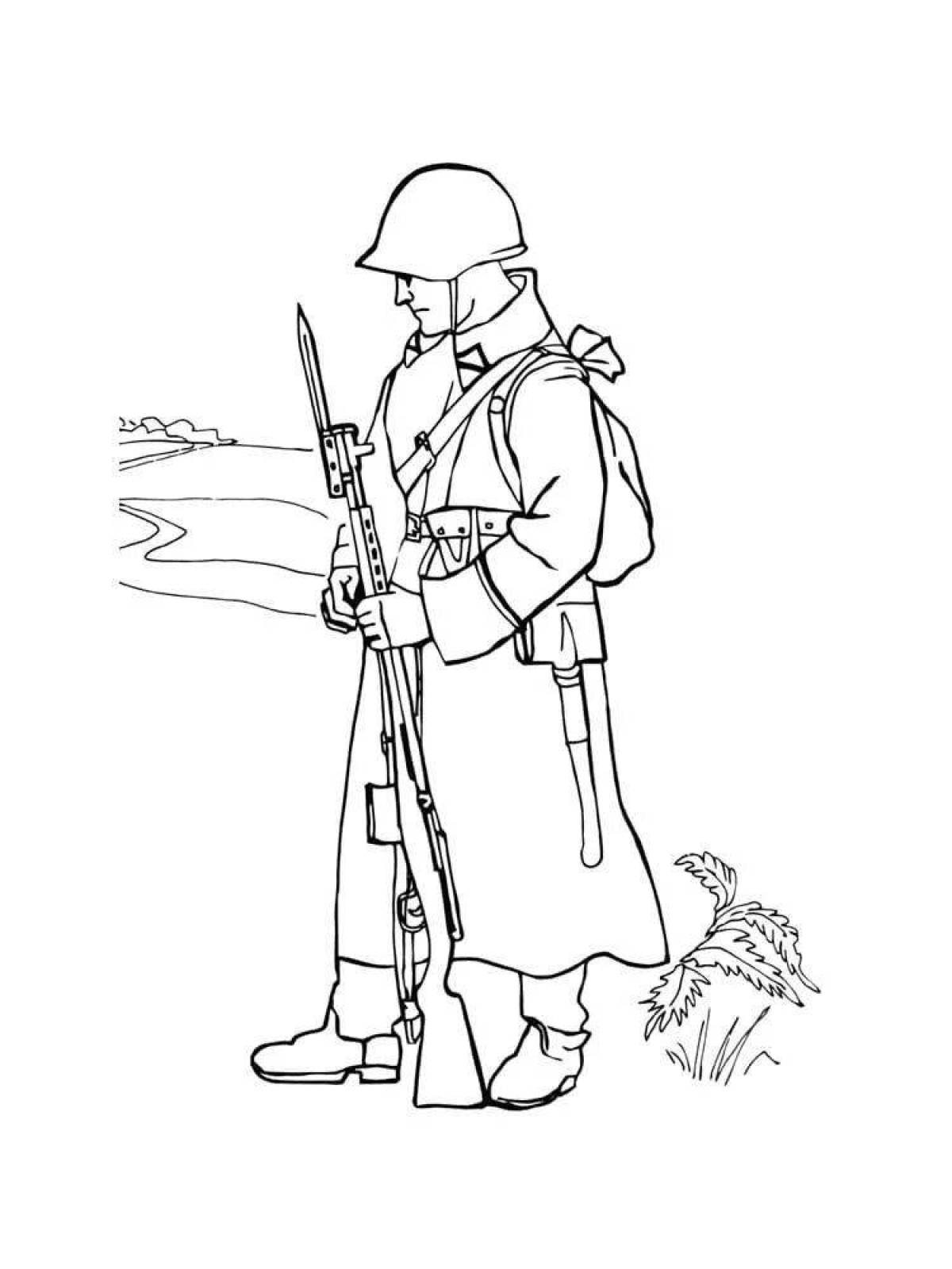 Amazing war hero coloring pages