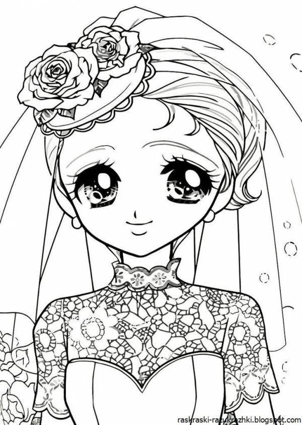 Coloring Pages For girls 12 years old very beautiful and complex anime ...