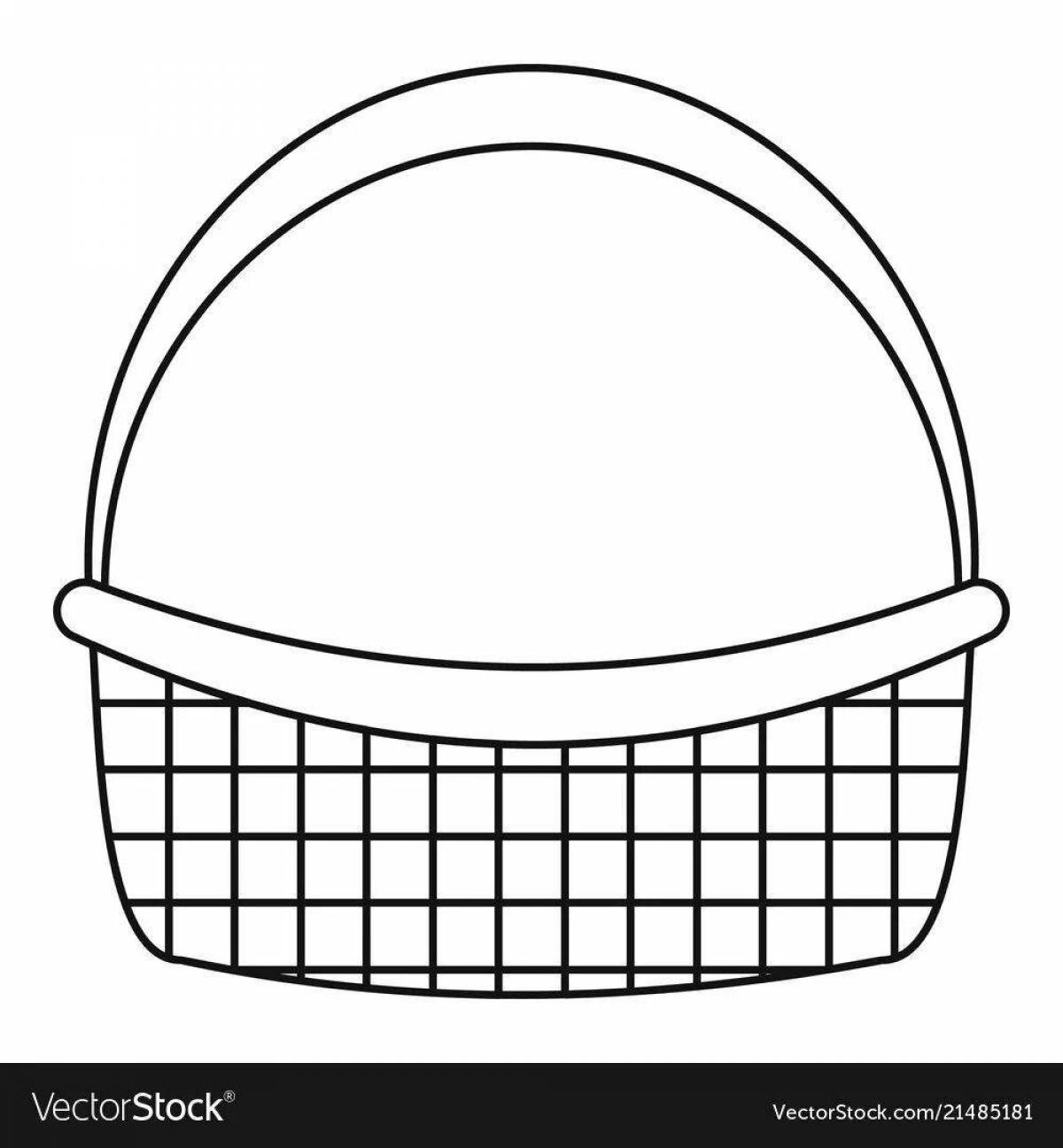 корзинка для раскрашивания картинки