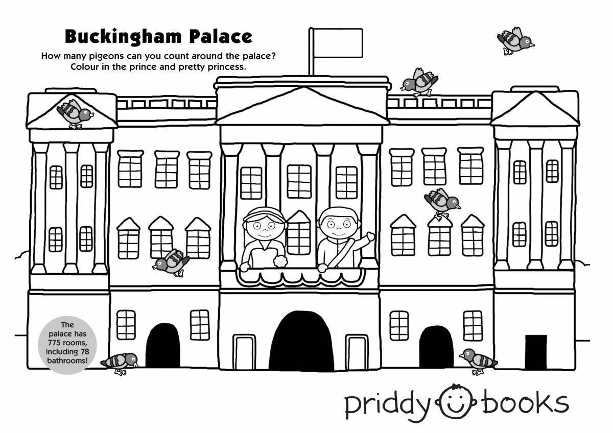 Достопримечательности Лондона раскраска Букингемский дворец