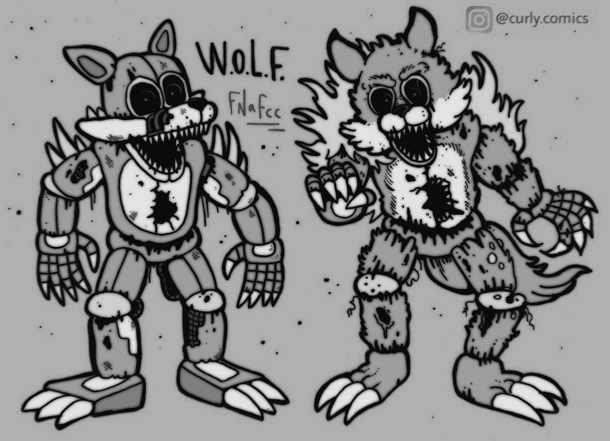 Great animatronics twisted coloring page