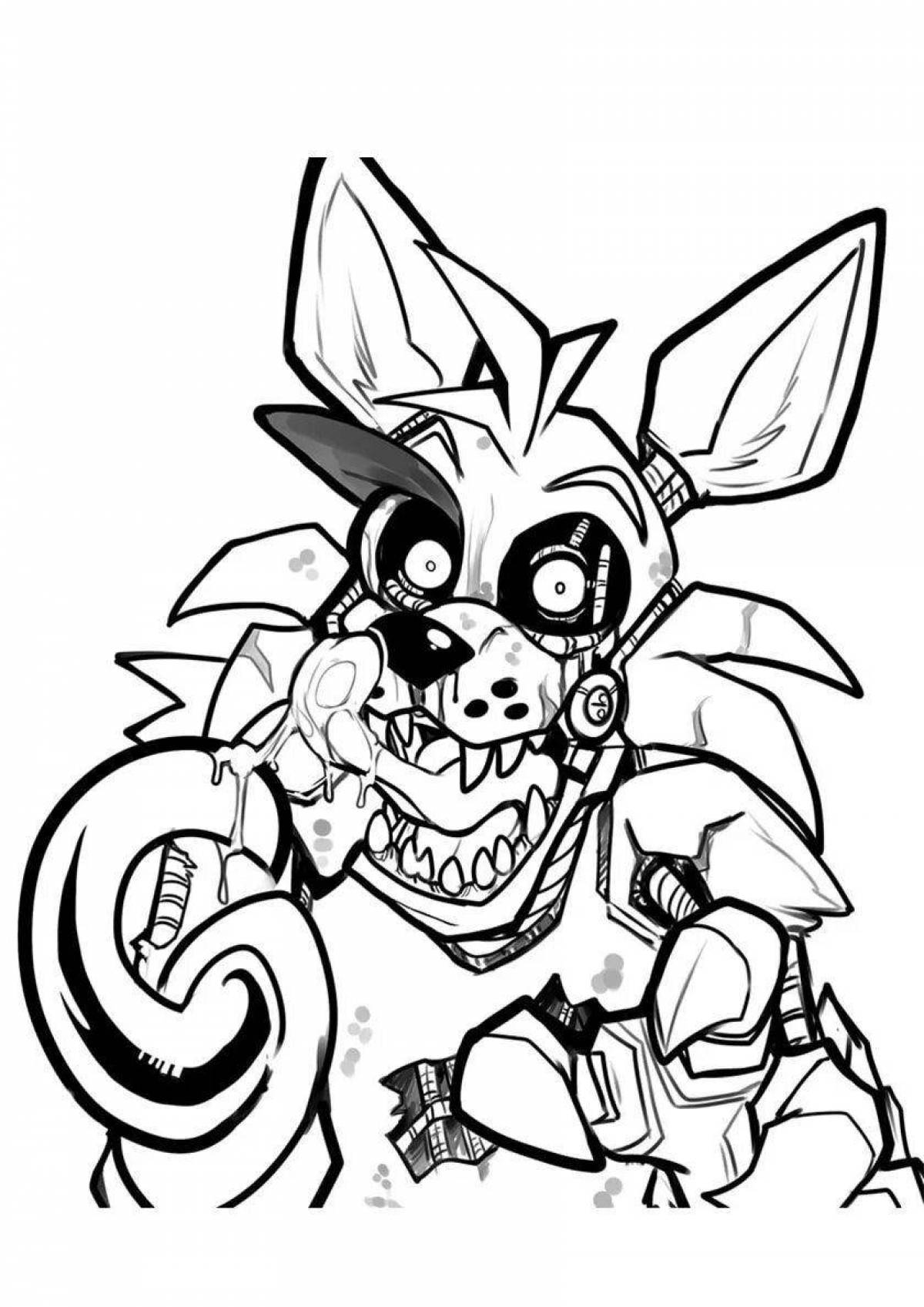 Splendid animatronics twisted coloring page