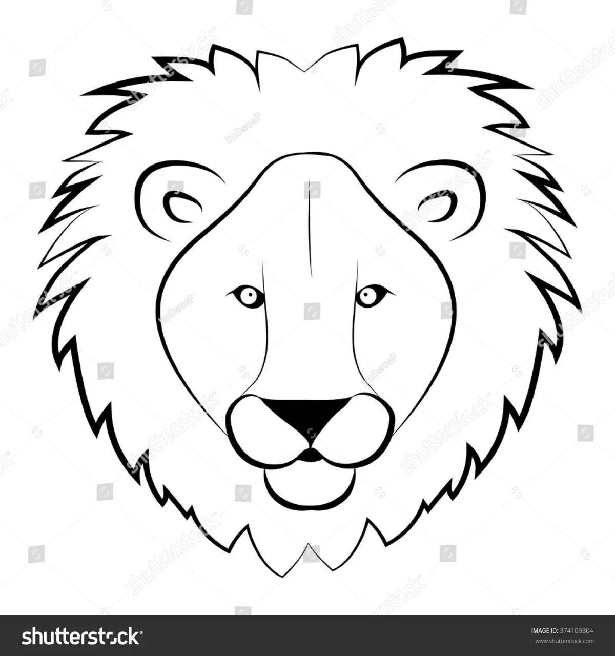 Glorious lion coloring page