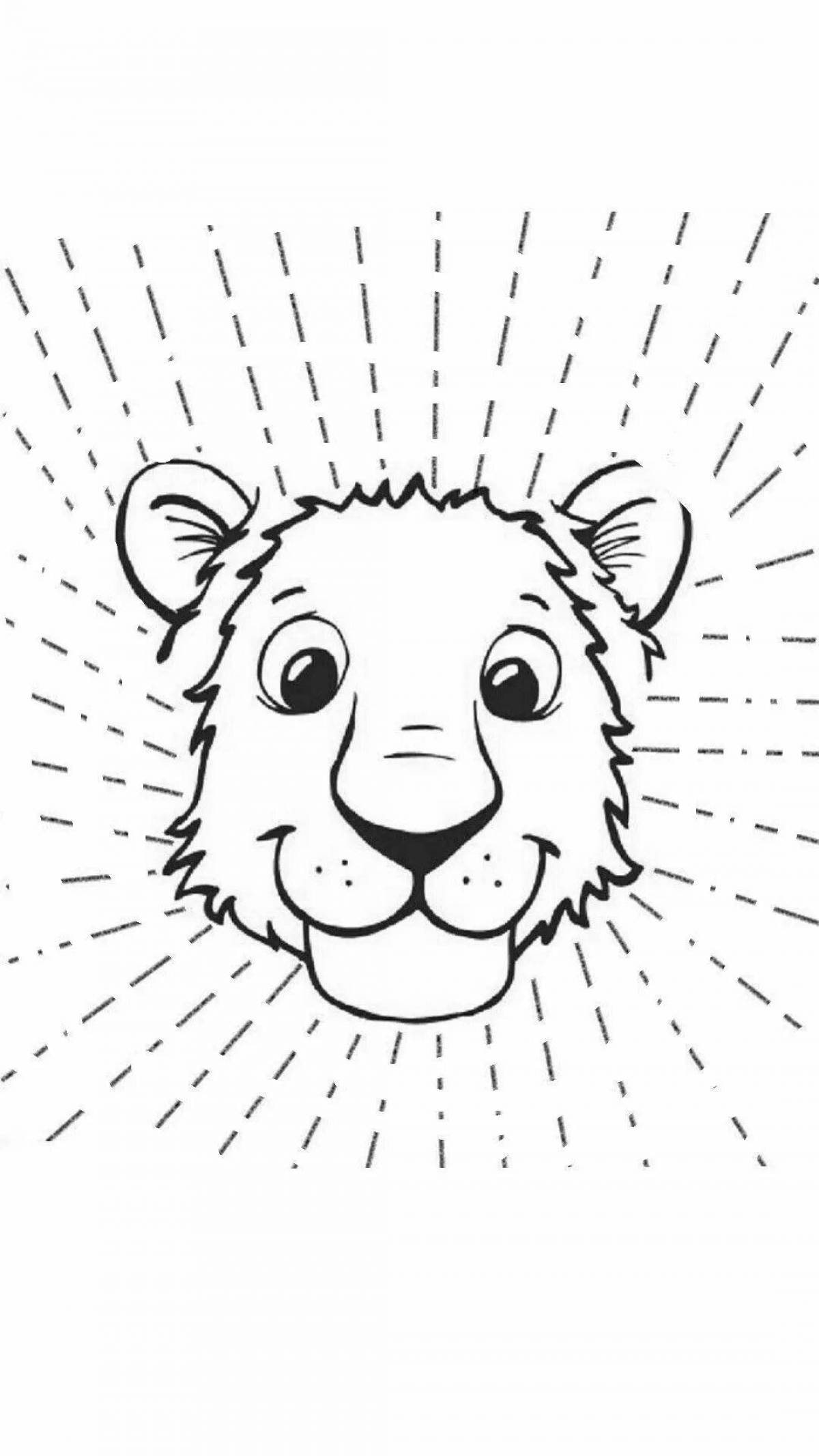 Royal lion coloring page