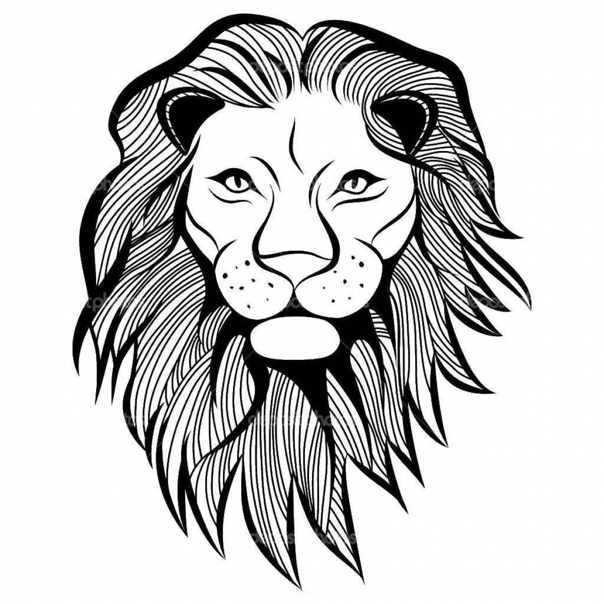Rampant lion coloring page