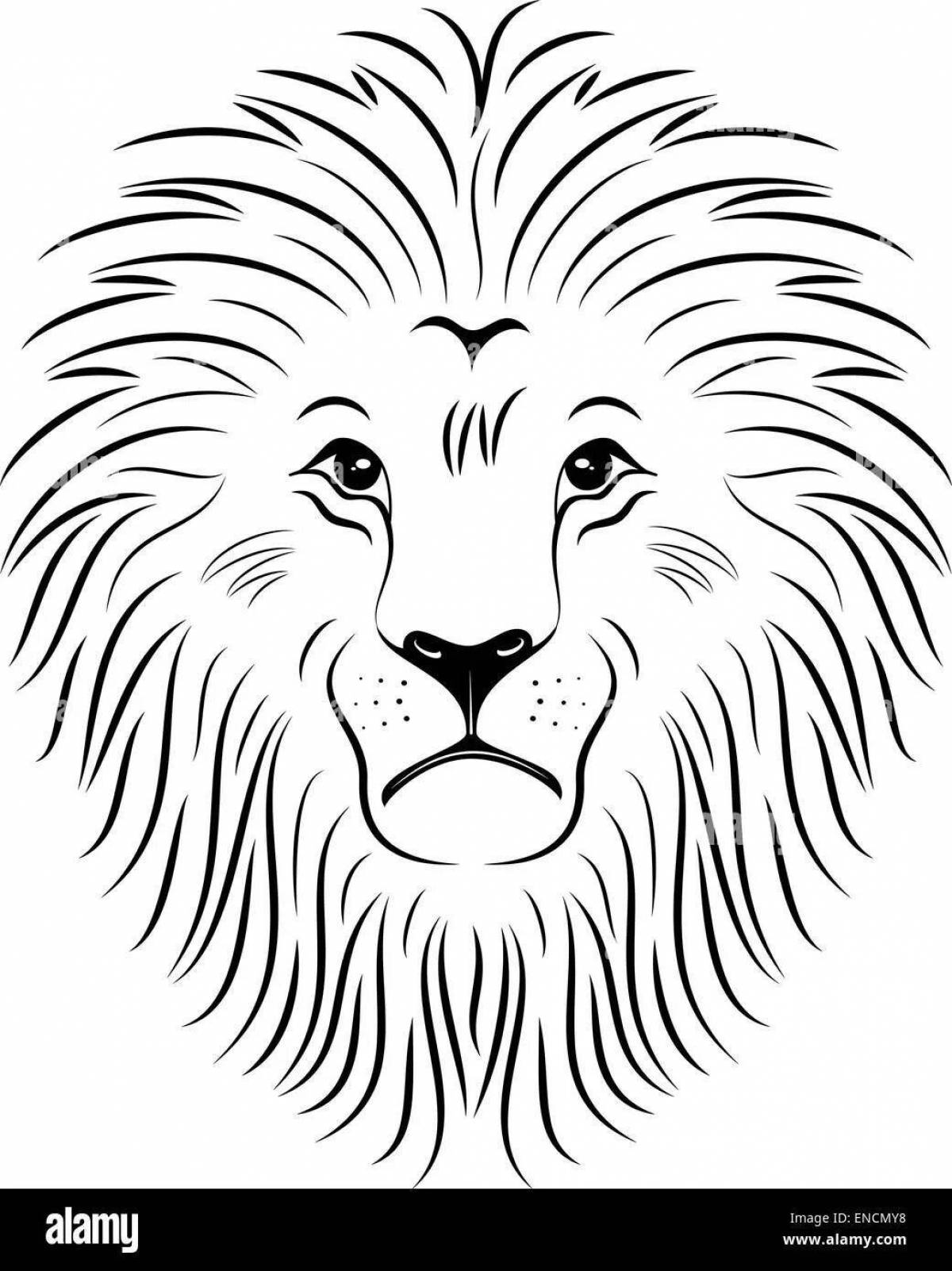 Coloring page grand muzzle of a lion