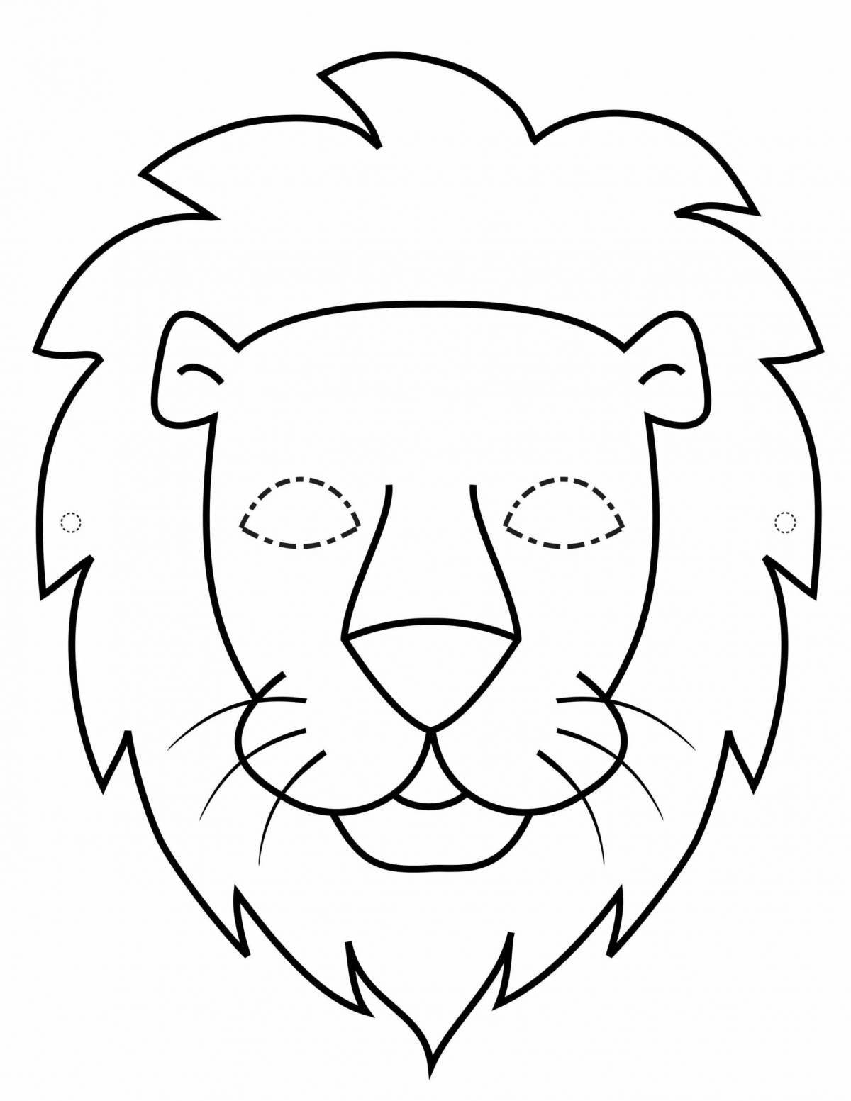 Saucy lion coloring page