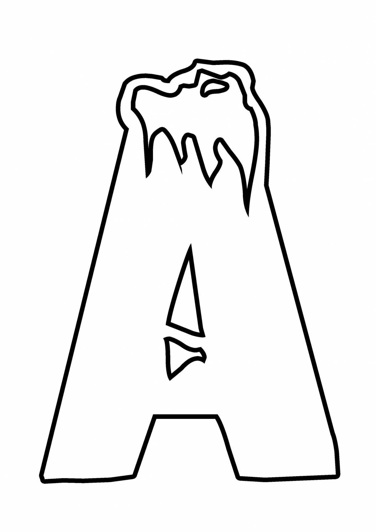 Ghast coloring page scary letters