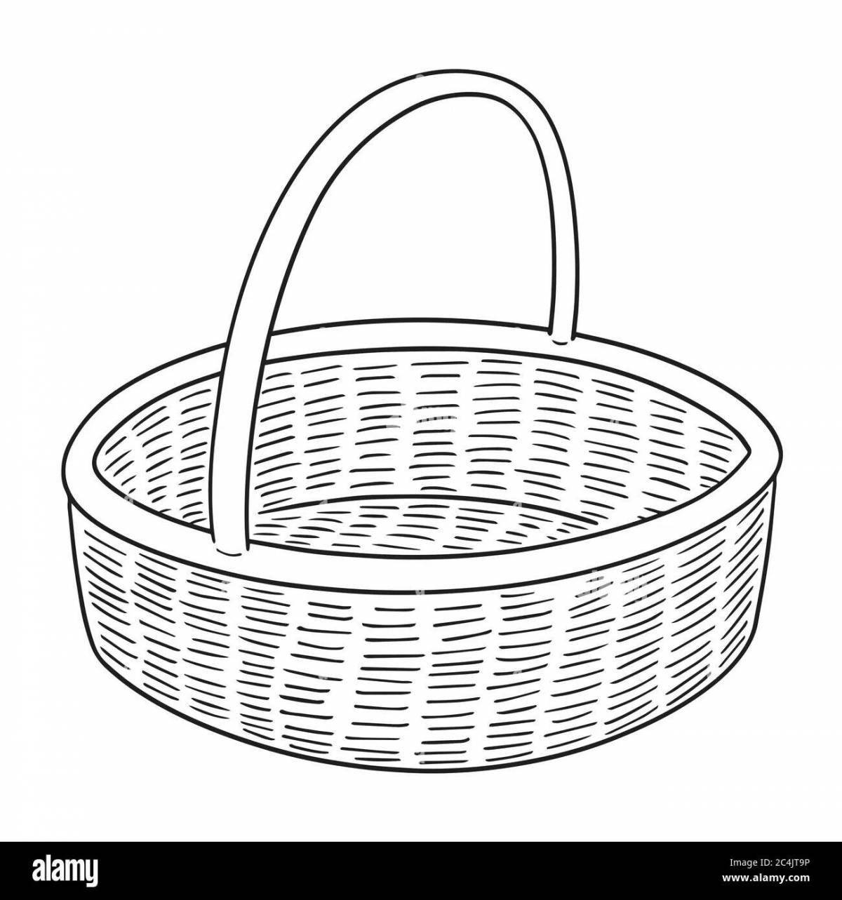 Fabulous empty basket coloring book for kids