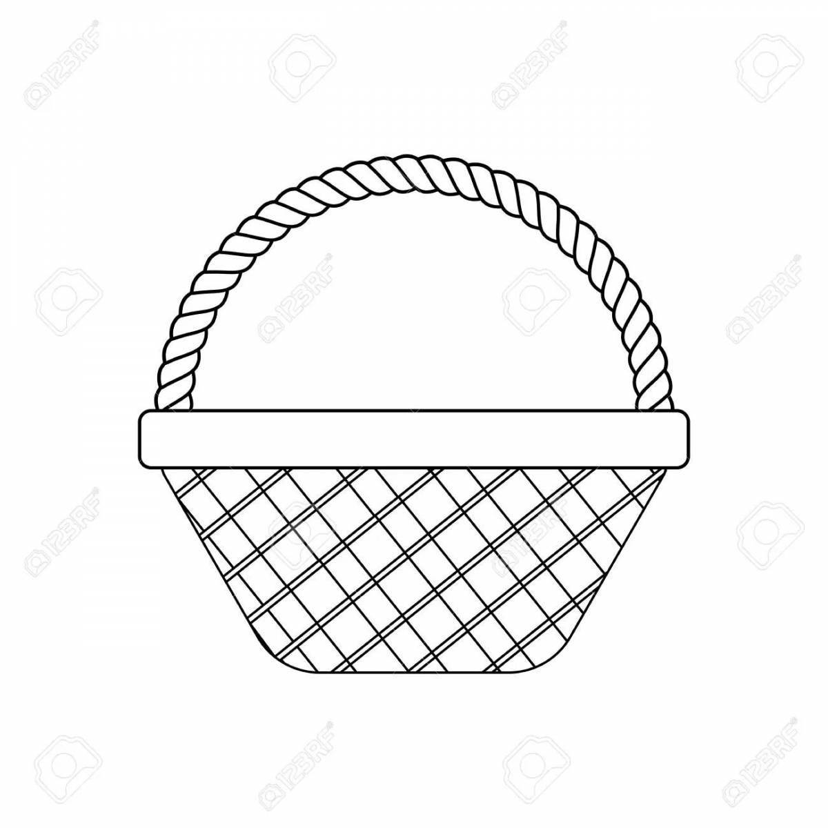 Empty basket of coloring for children