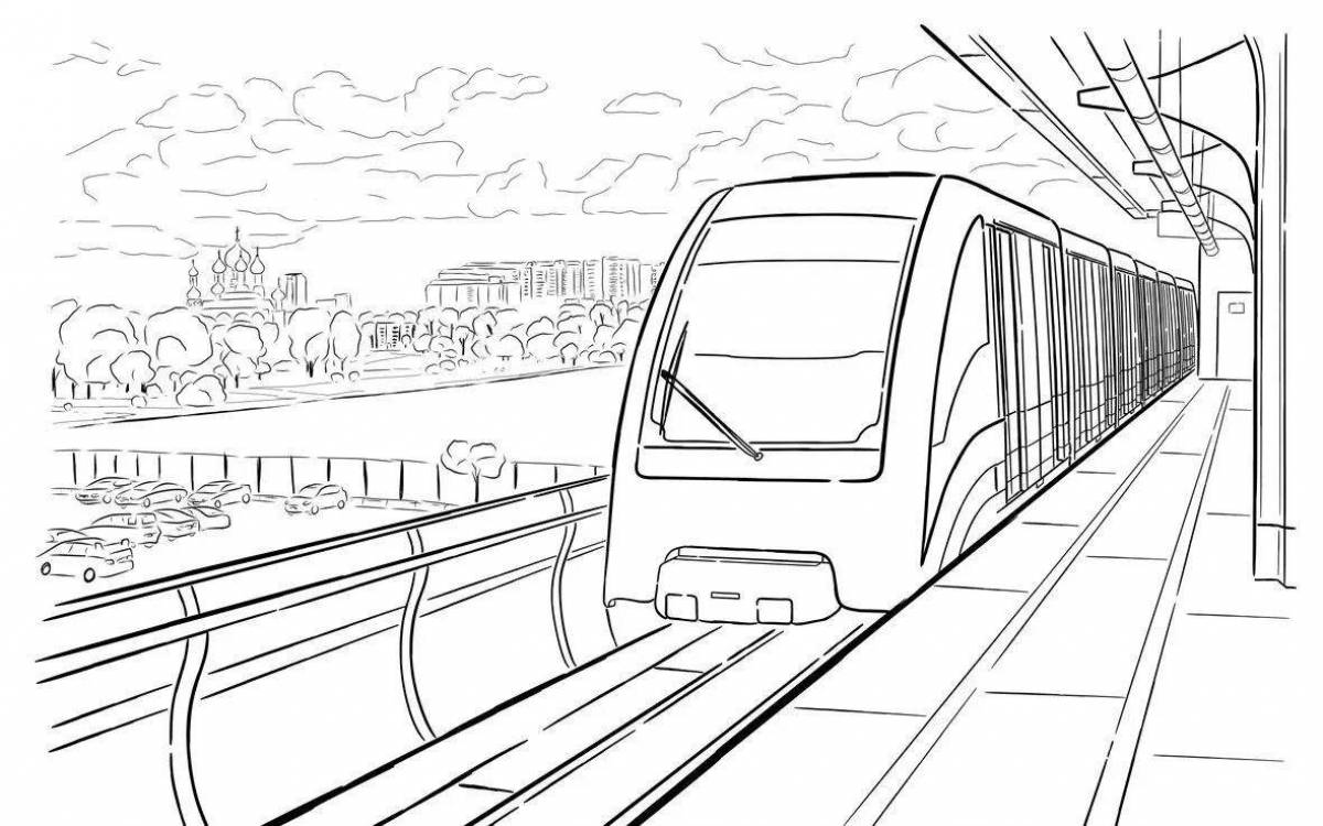 Awesome Moscow metro coloring page