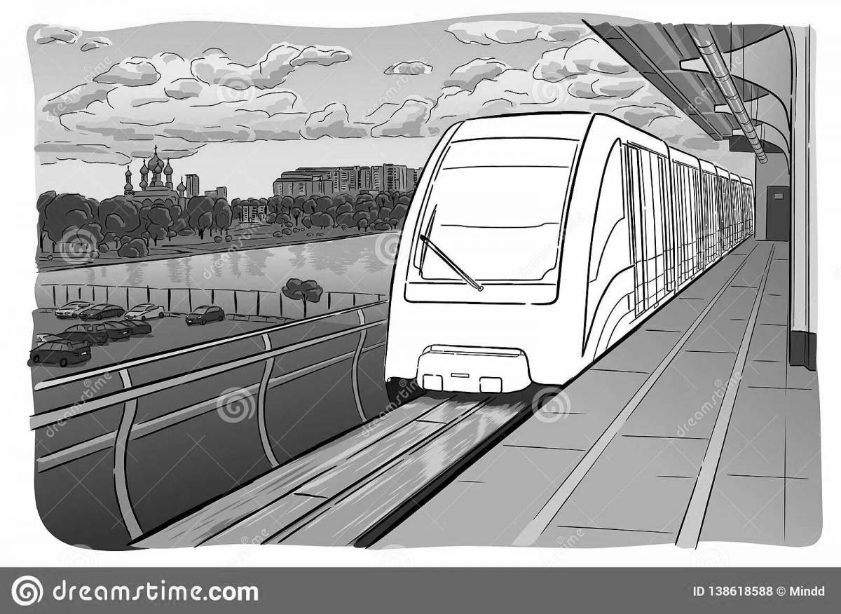 Tempting Moscow metro coloring page