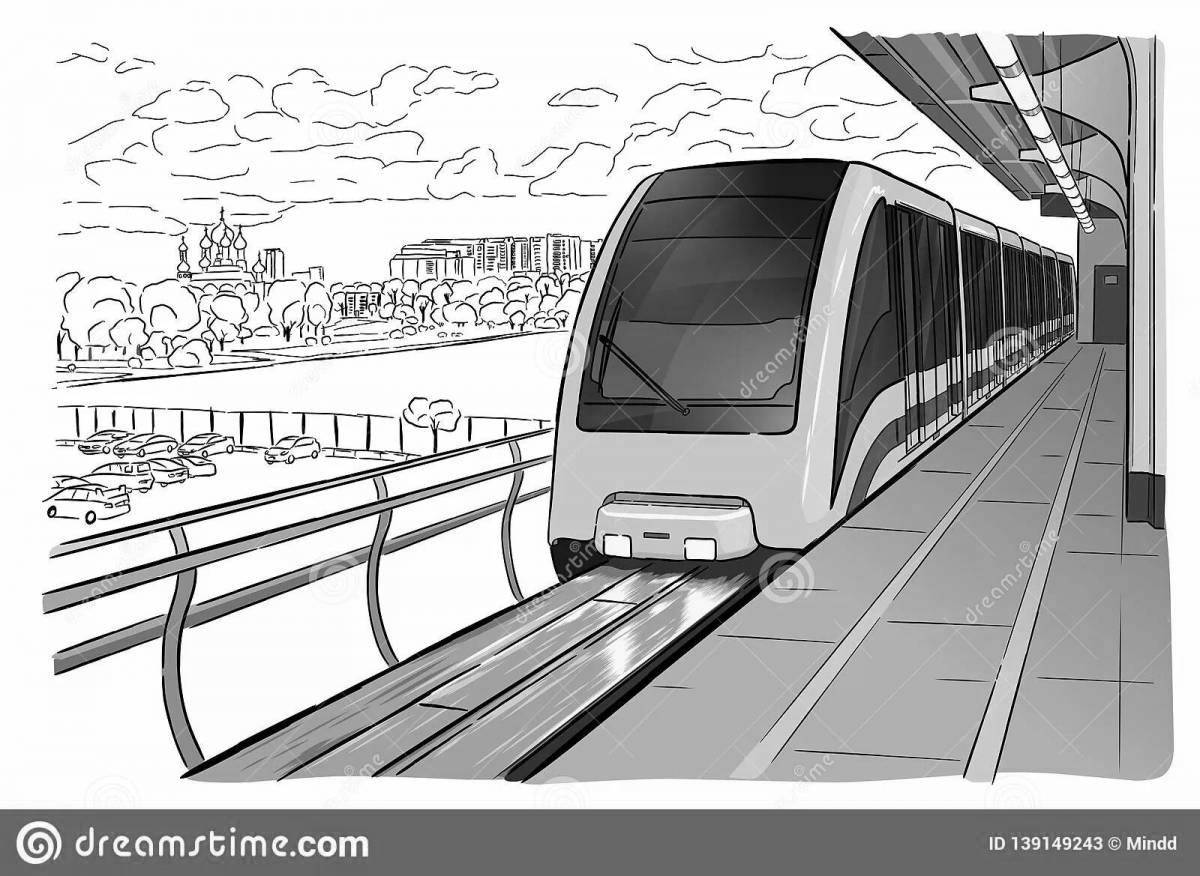 Coloring page wonderful Moscow metro