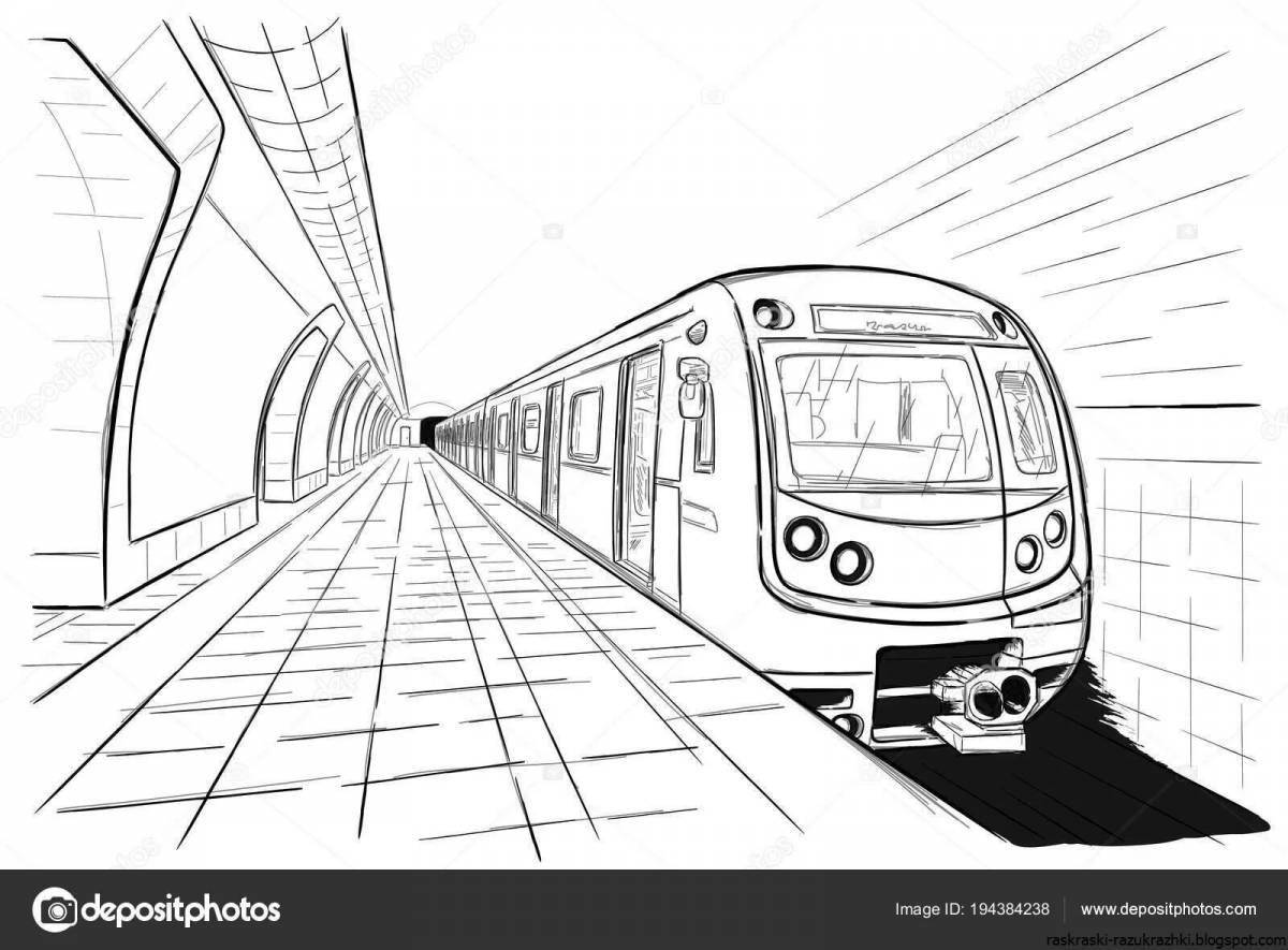 A fascinating coloring of the Moscow metro