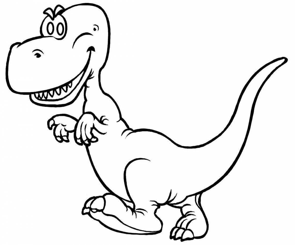 Attractive t-rex coloring page