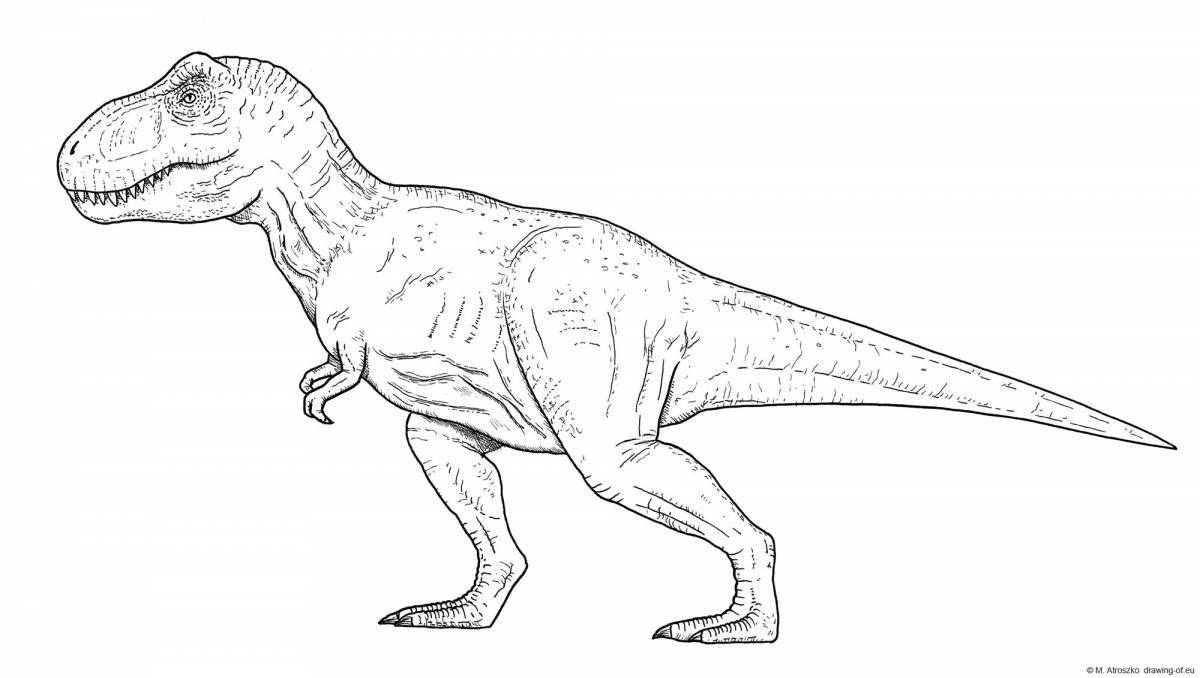 Увлекательная раскраска t-rex
