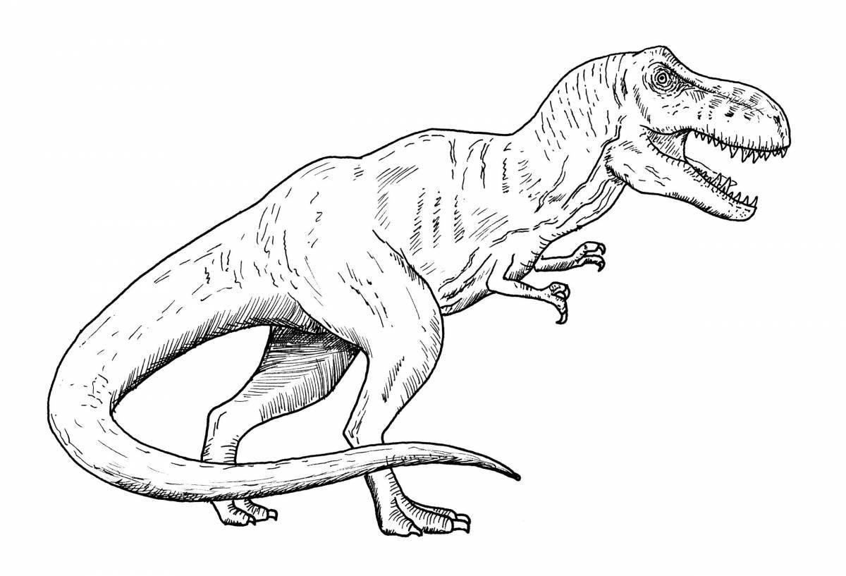 Charming t-rex coloring page