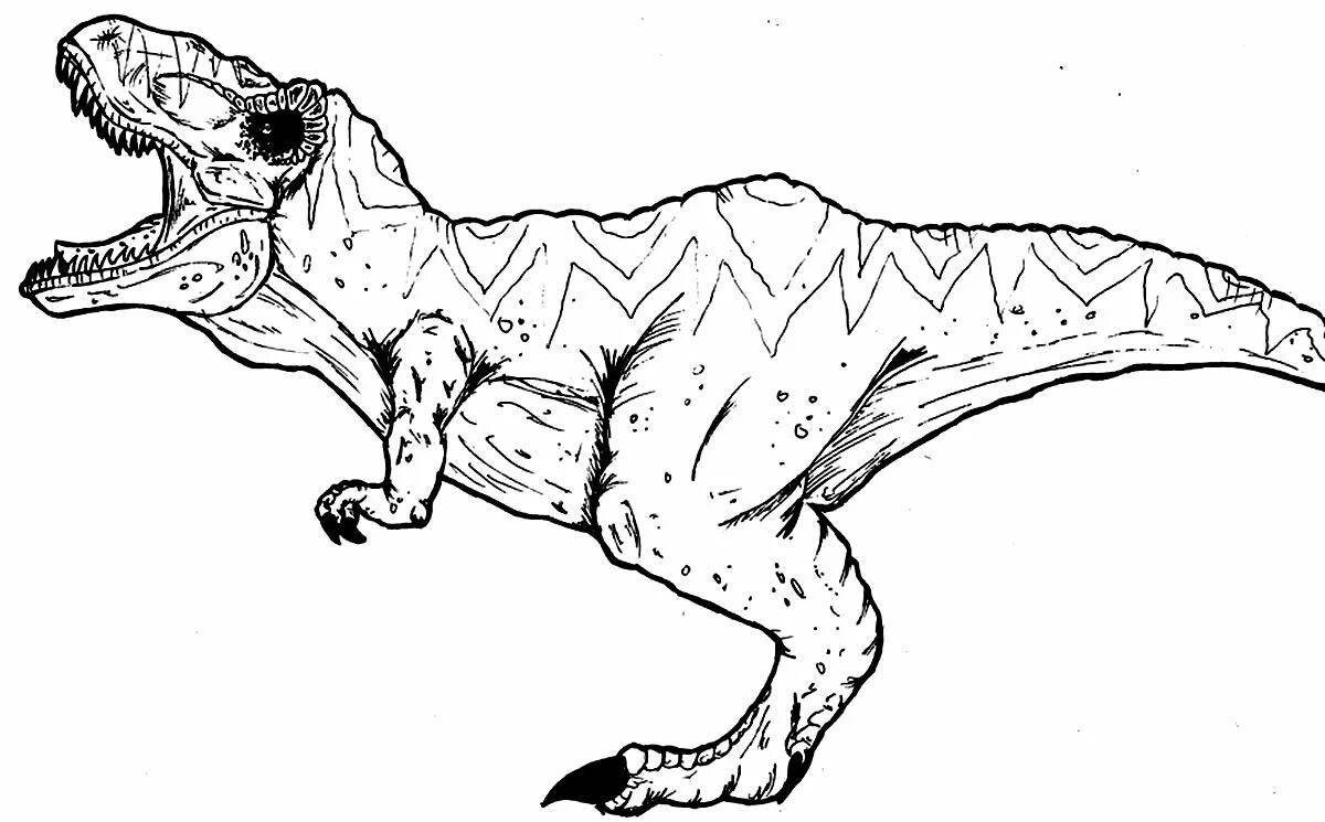 Яркая раскраска t-rex