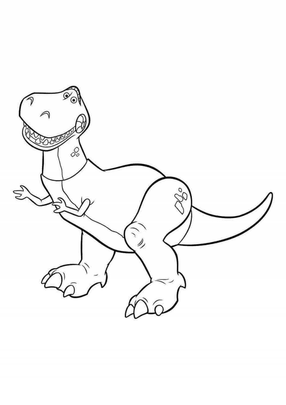 Раскраска большой t-rex