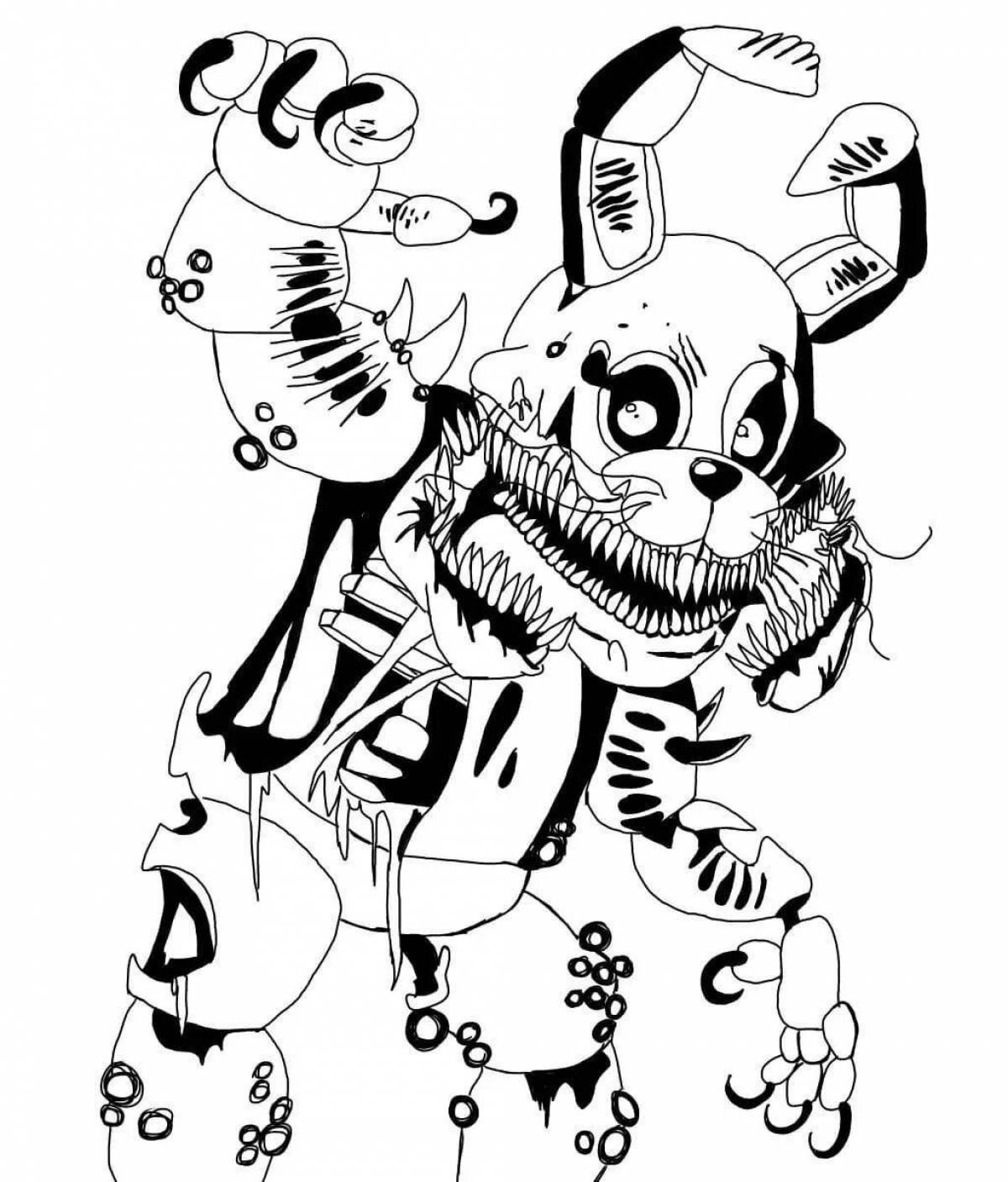Nightmare chica coloring - awful