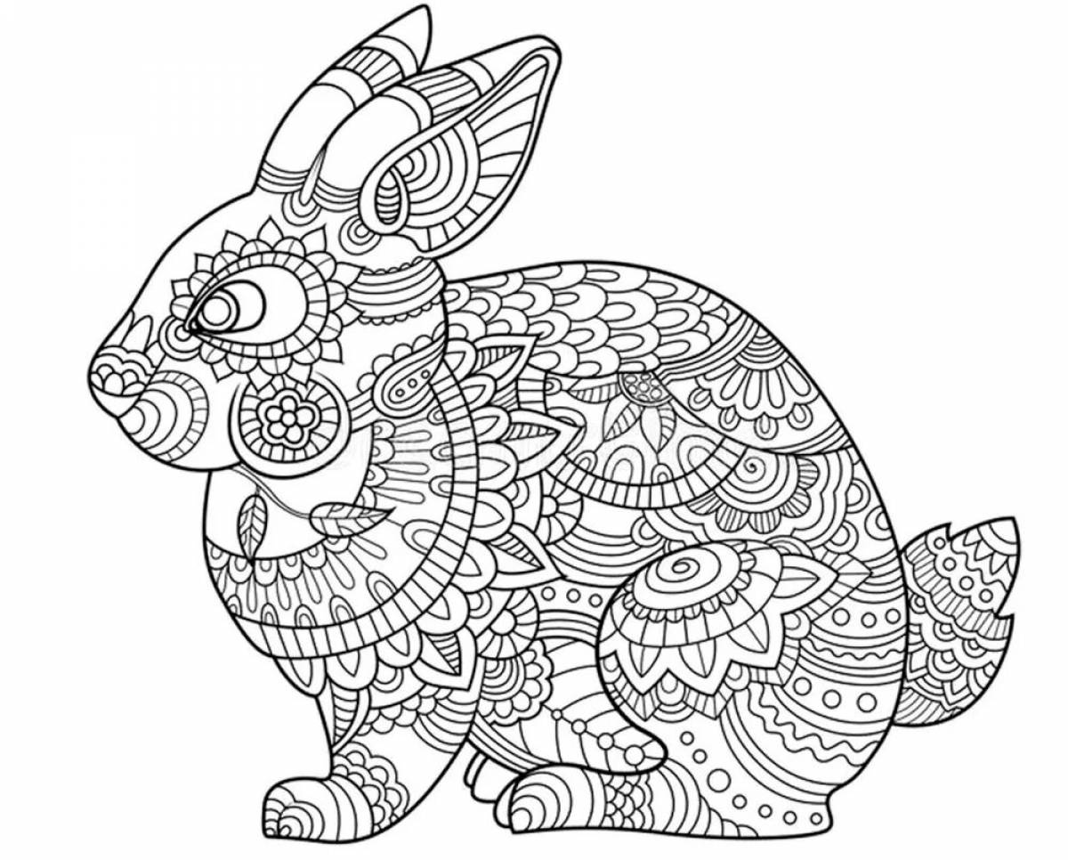 Coloring serene hare 2023