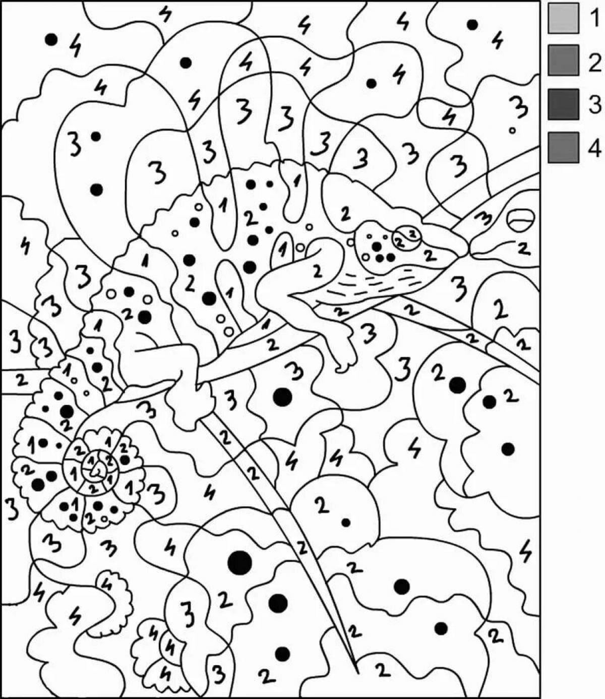 Relaxing coloring pages with page numbers