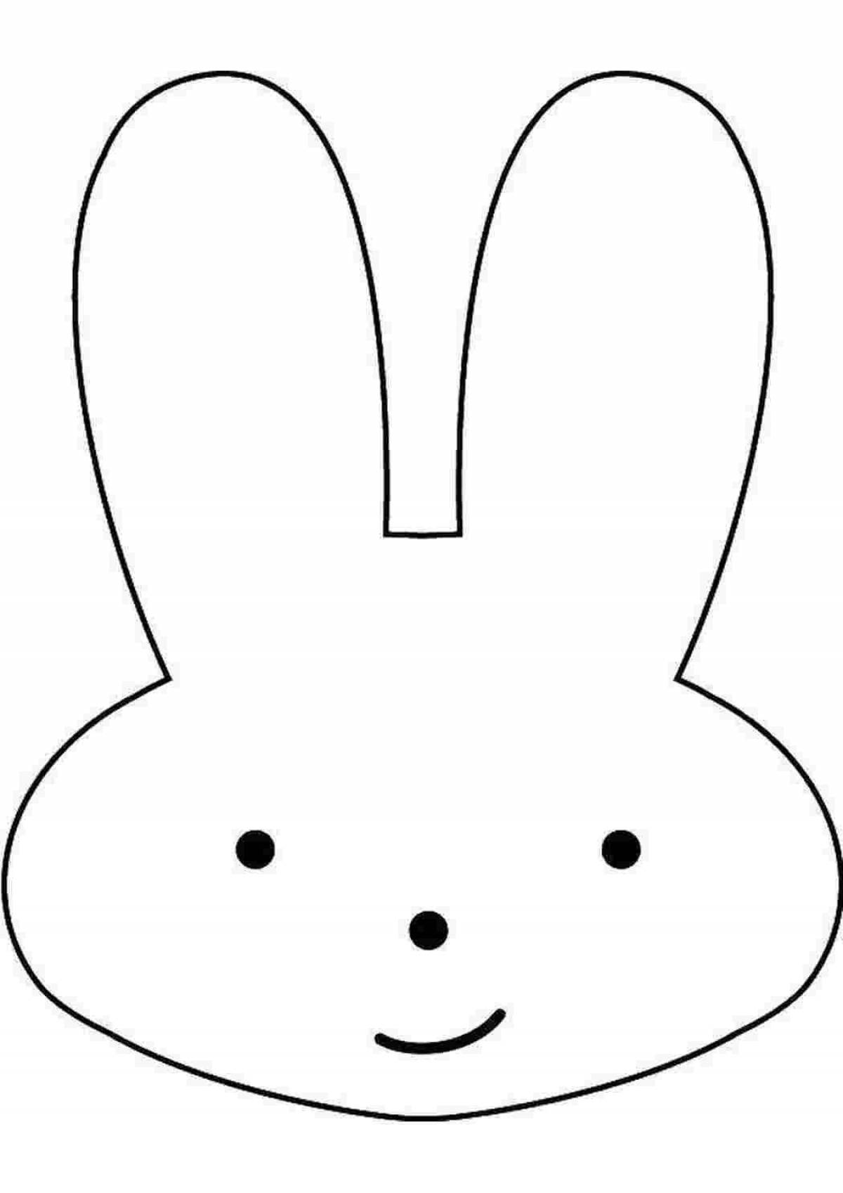 Рисунок головы кролика, зайца - изображение в векторе