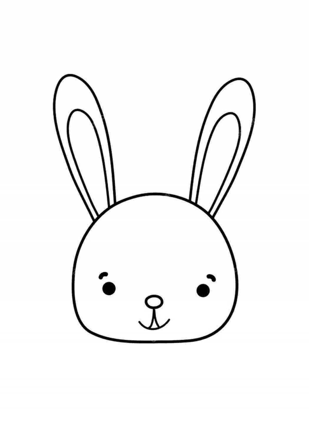 Exquisite hare head coloring page