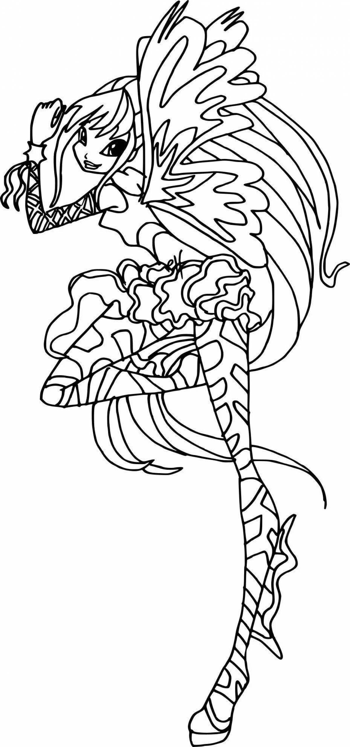Elegant coloring bloom sirenix