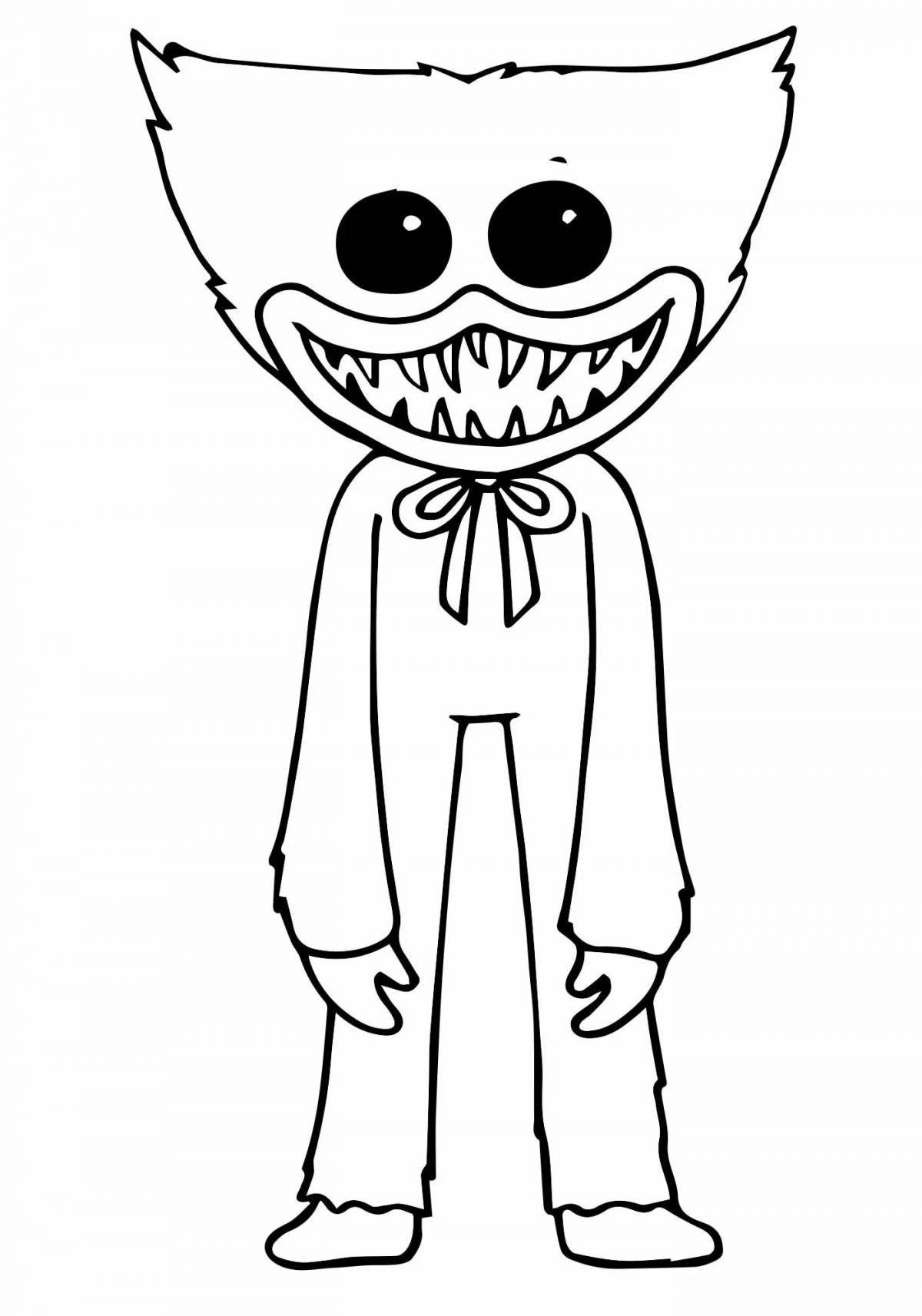 Милая киси миси раскраска страница