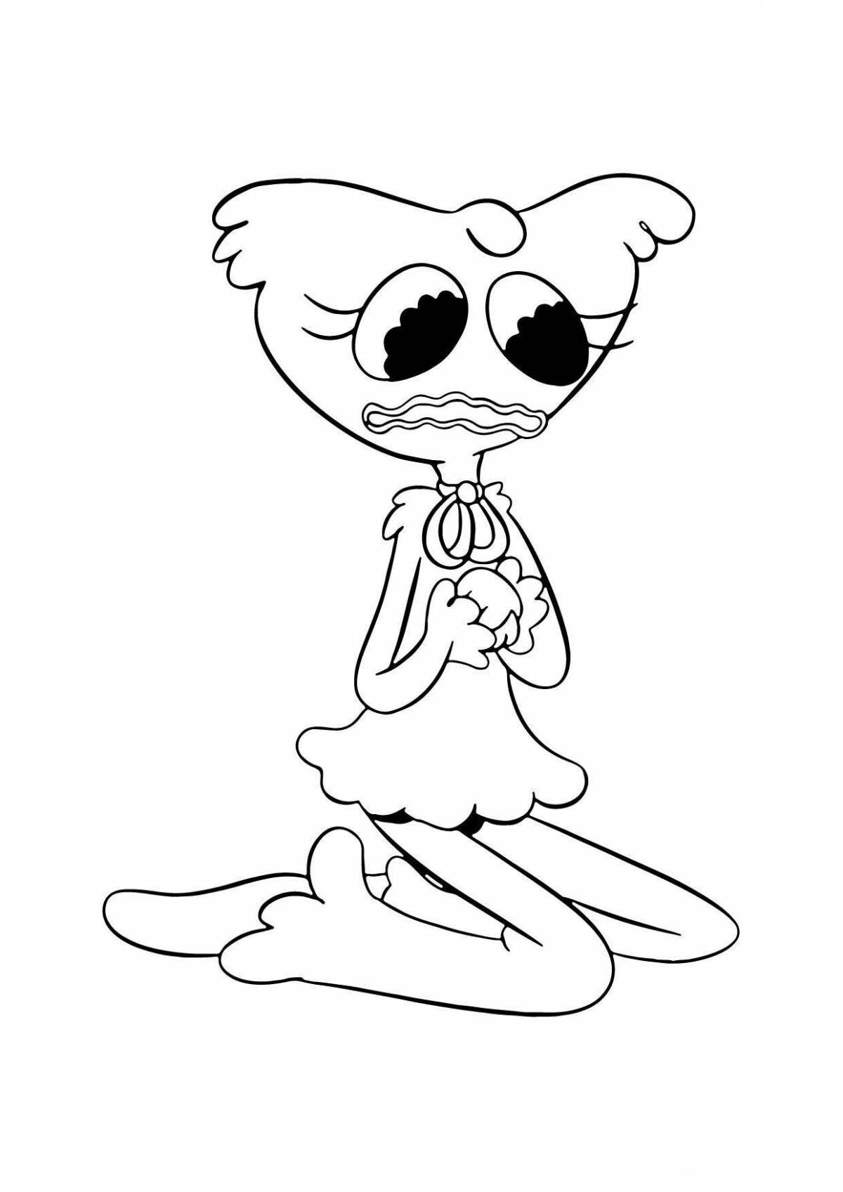 Причудливая киси миси раскраска