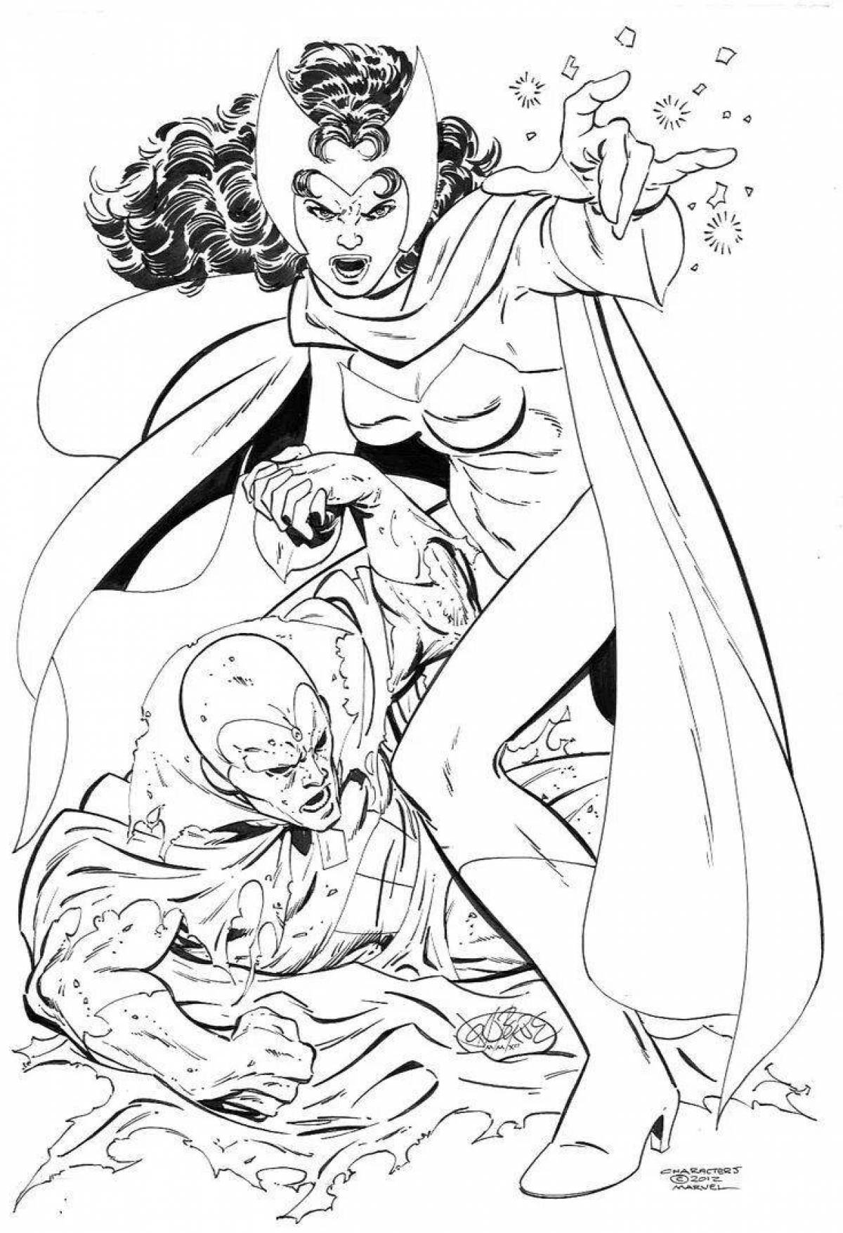 Glorious scarlet witch coloring book