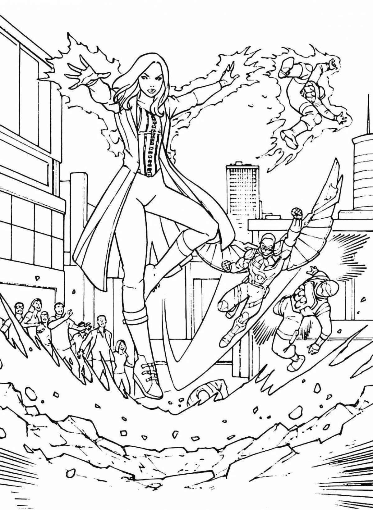 Charm scarlet witch coloring book