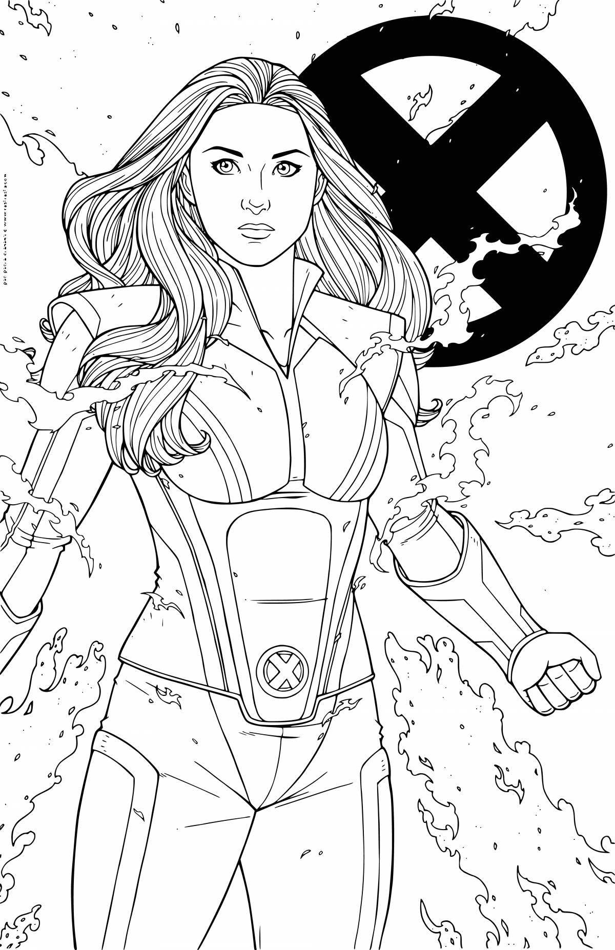Exquisite scarlet witch coloring book