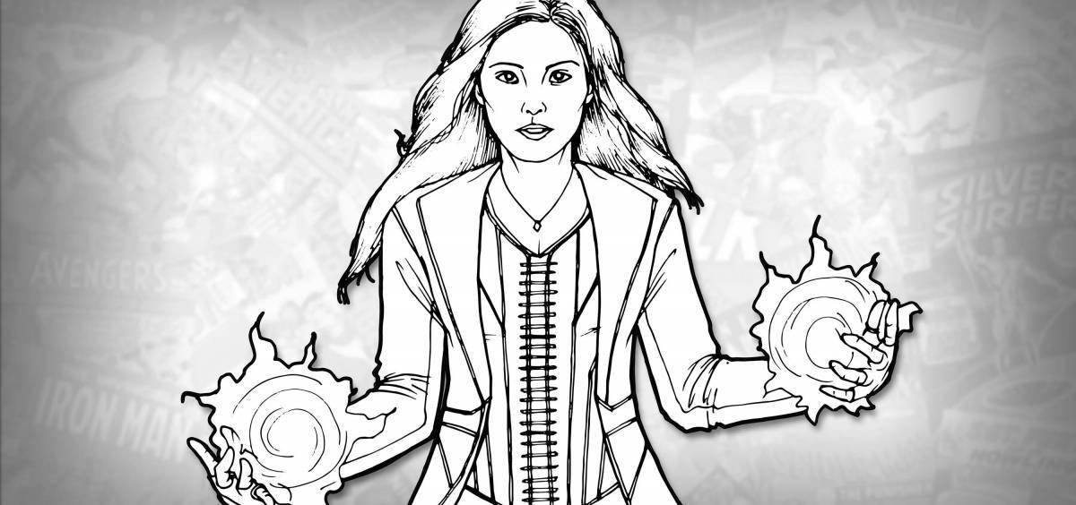 Gorgeous scarlet witch coloring book