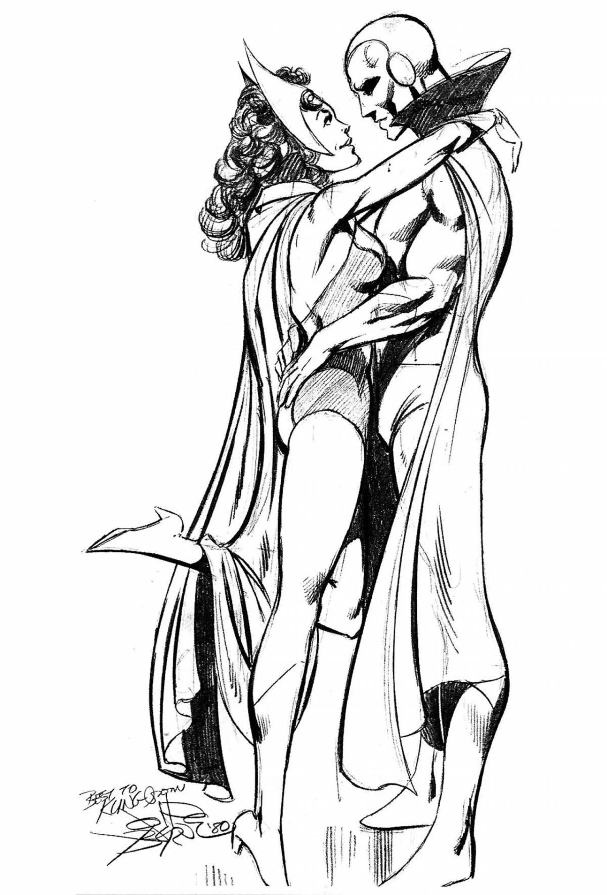 Coloring page elegant scarlet witch