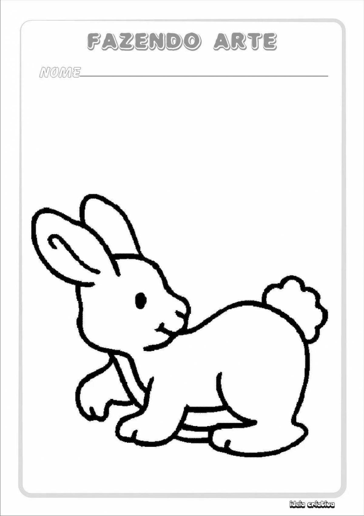 Live coloring hare outline