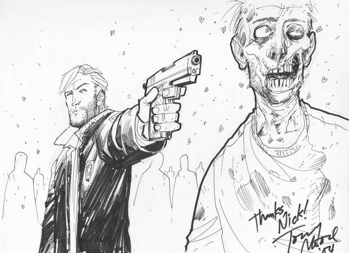 Unforgivable walking dead coloring book