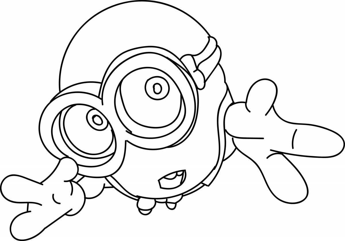 Playful coloring minions gravity