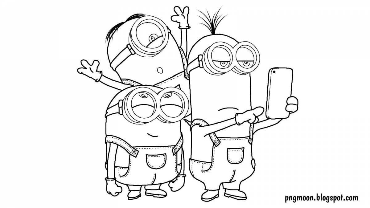 Fun coloring minions gravity