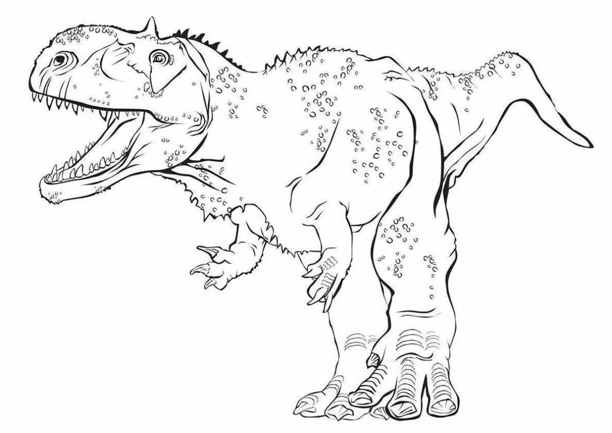 Яркая раскраска большие динозавры