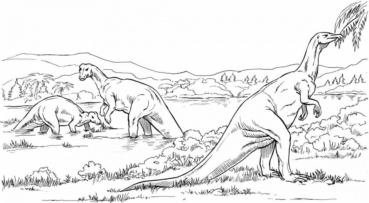 Потрясающая раскраска большие динозавры