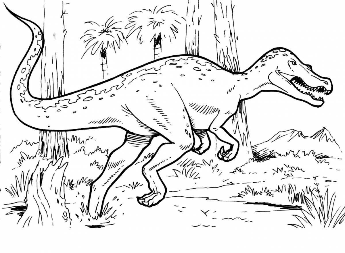 Violent coloring big dinosaurs