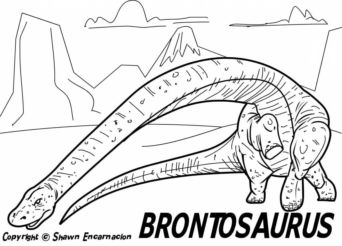 Гламурная раскраска большие динозавры