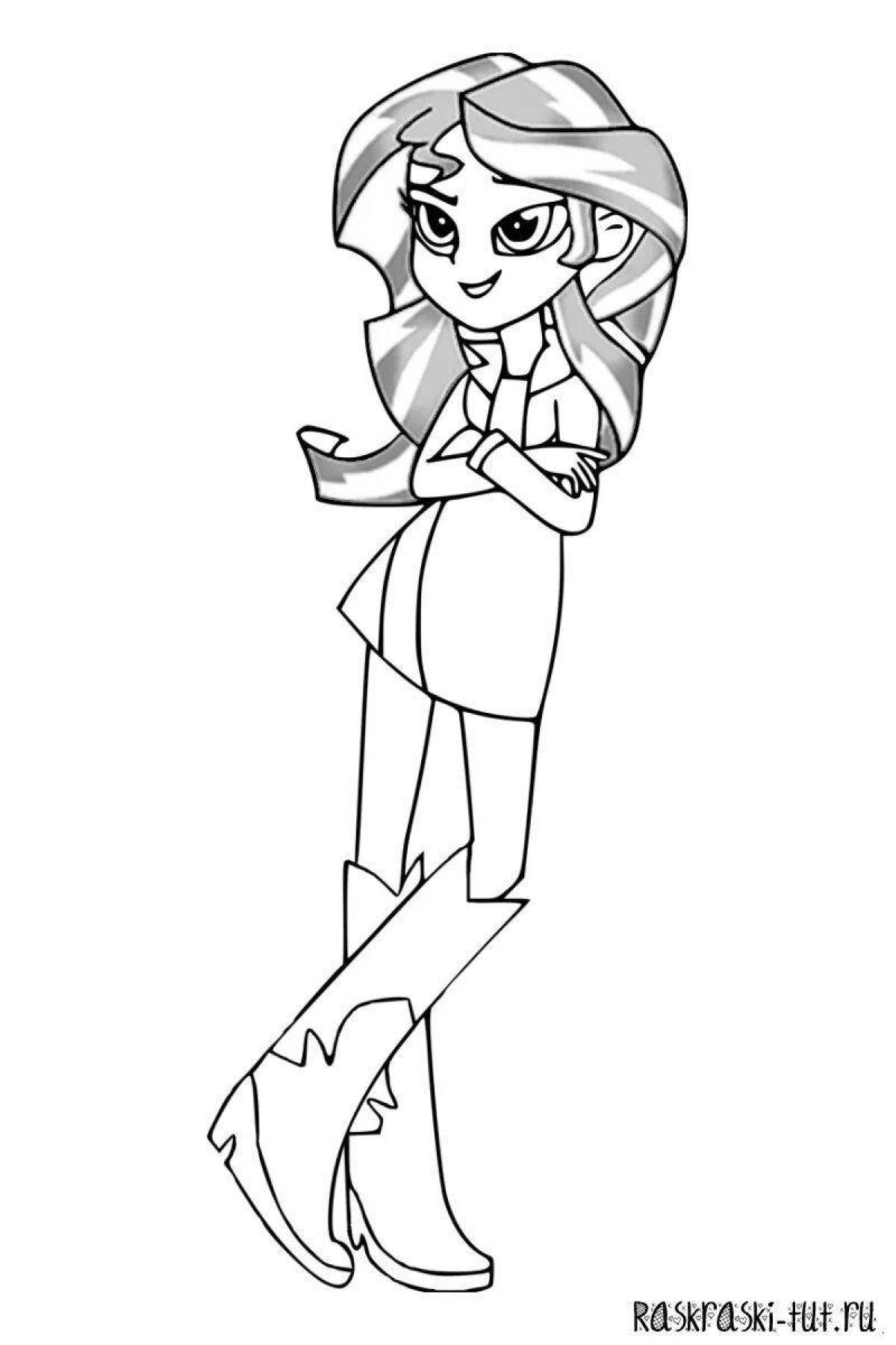 Раскраска Раскраска сияющий закат шиммер