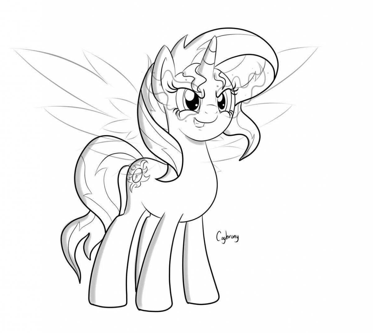 Awesome sunset shimmer coloring page