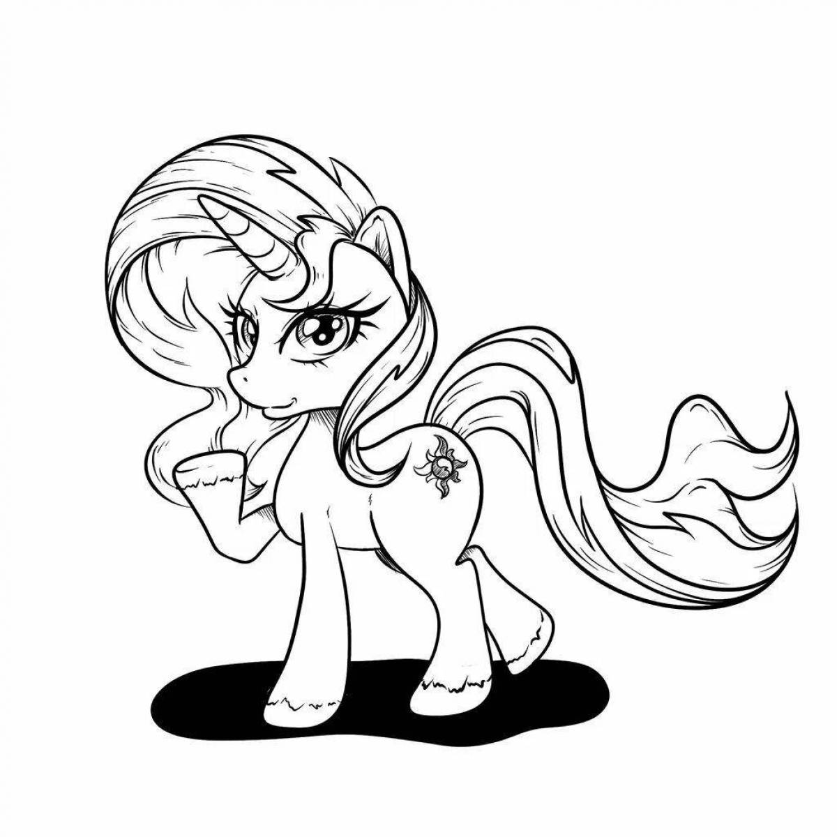 Раскраска Невероятная раскраска sunset shimmer