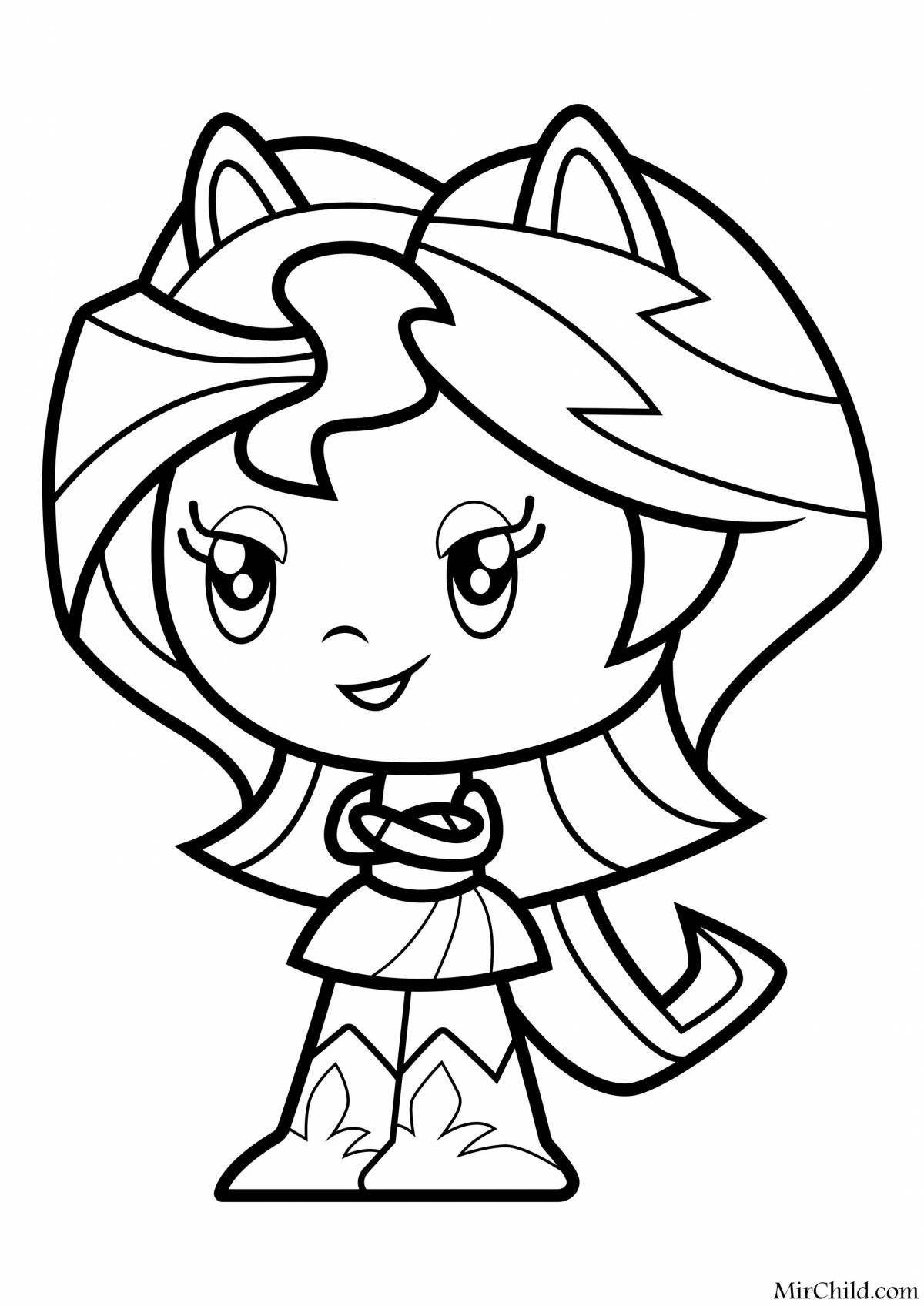 Coloring fabulous sunset shimmer