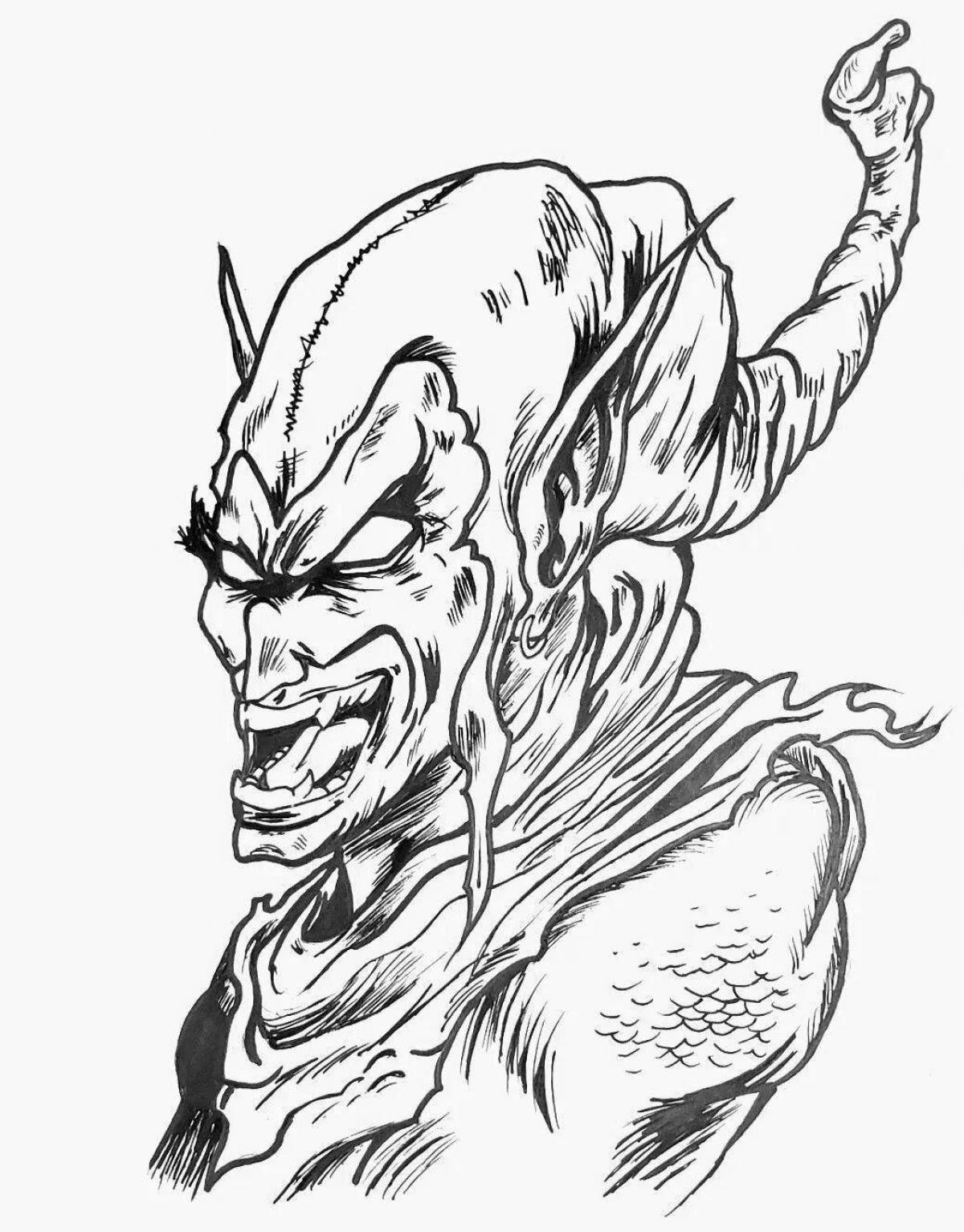 Animated goblin core coloring page